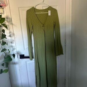 American Eagle Outfitters Olive Long Sleeve Dress